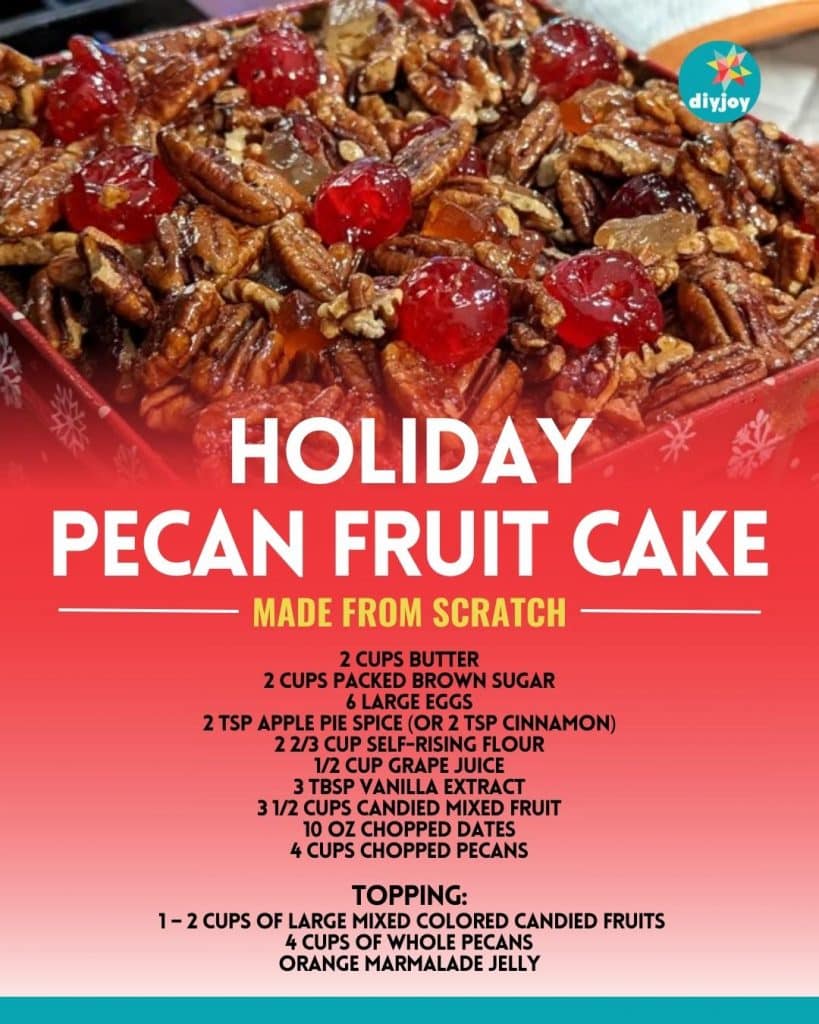 Holiday Pecan Fruit Cake From Scratch