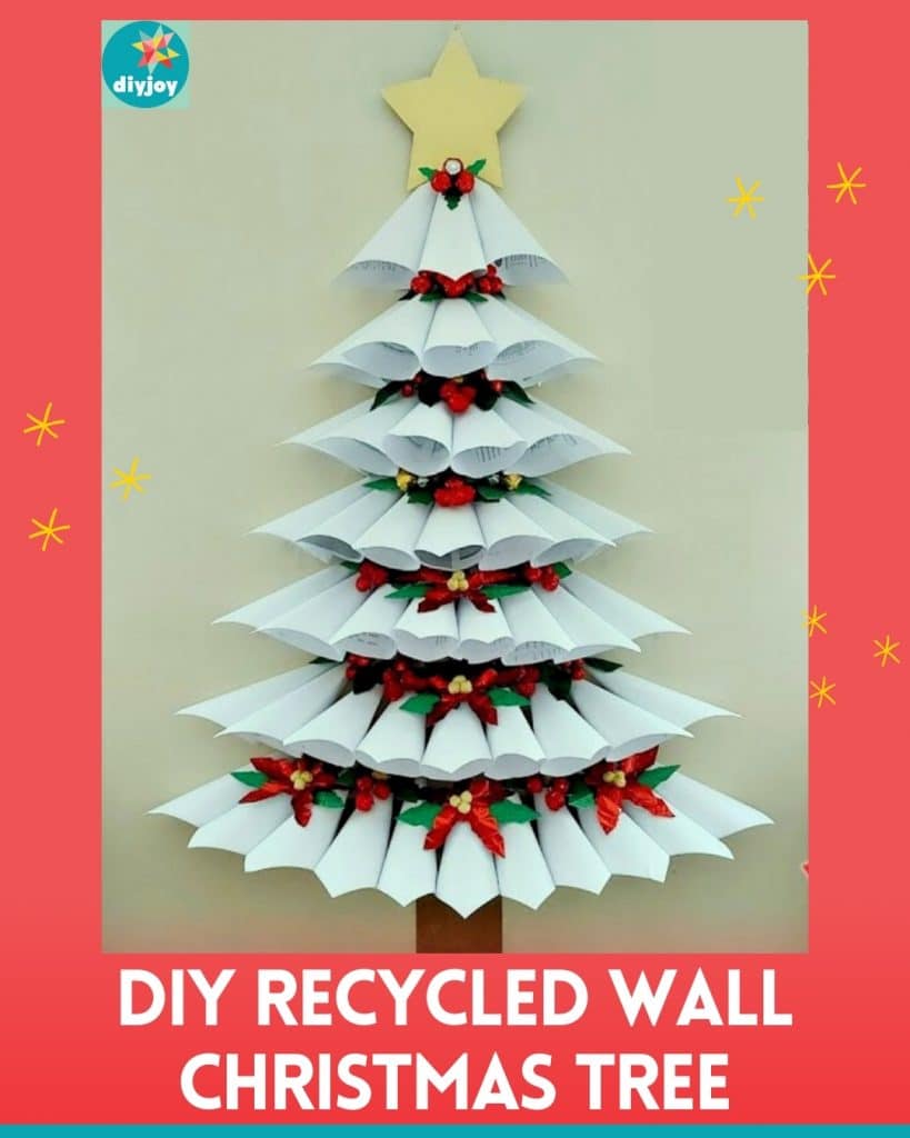 Recycled Wall Christmas Tree Tutorial