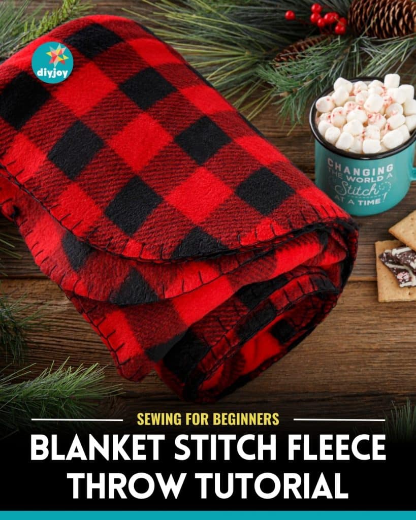 How to Make an Easy Blanket Stitch Fleece Throw