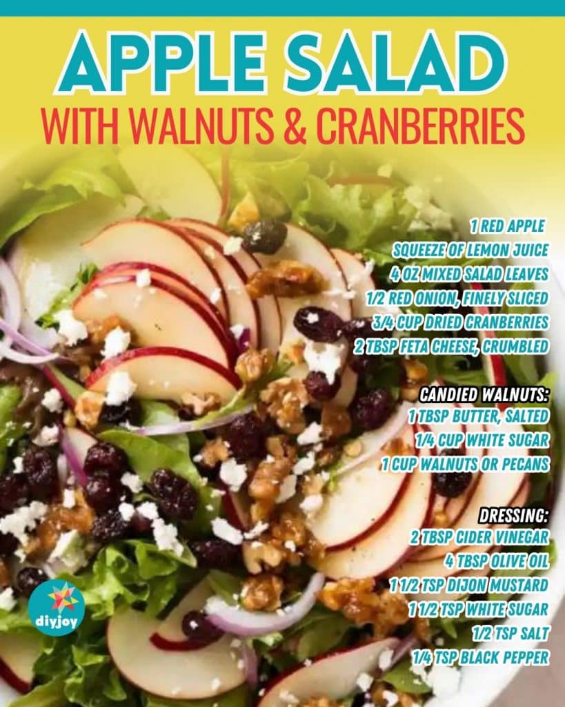 Apple Salad with Walnuts and Cranberries Recipe