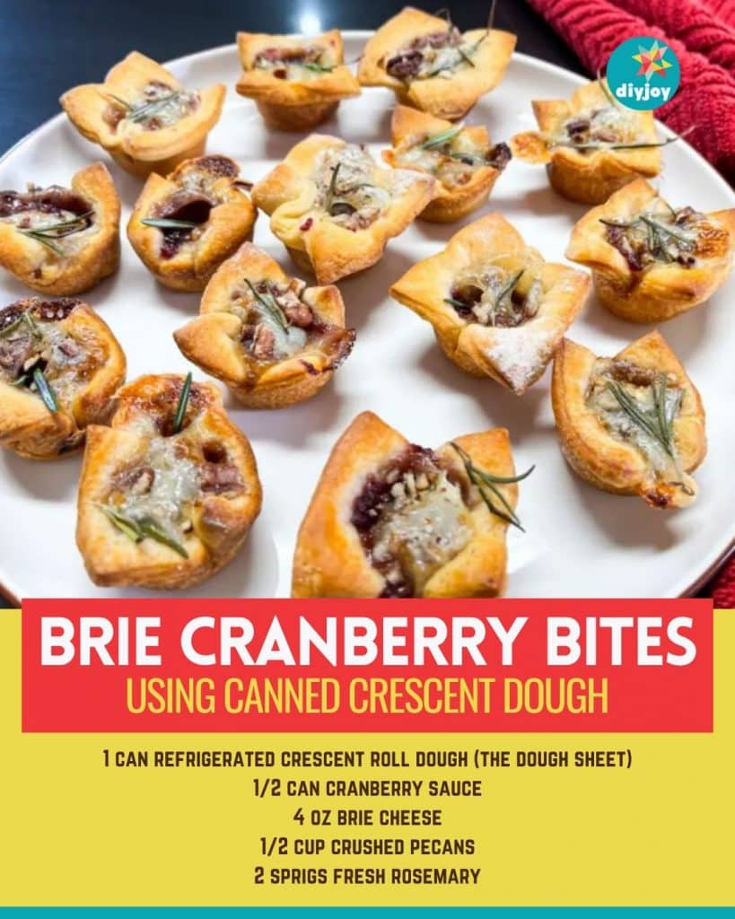 Brie Cranberry Bites using Canned Crescent Dough