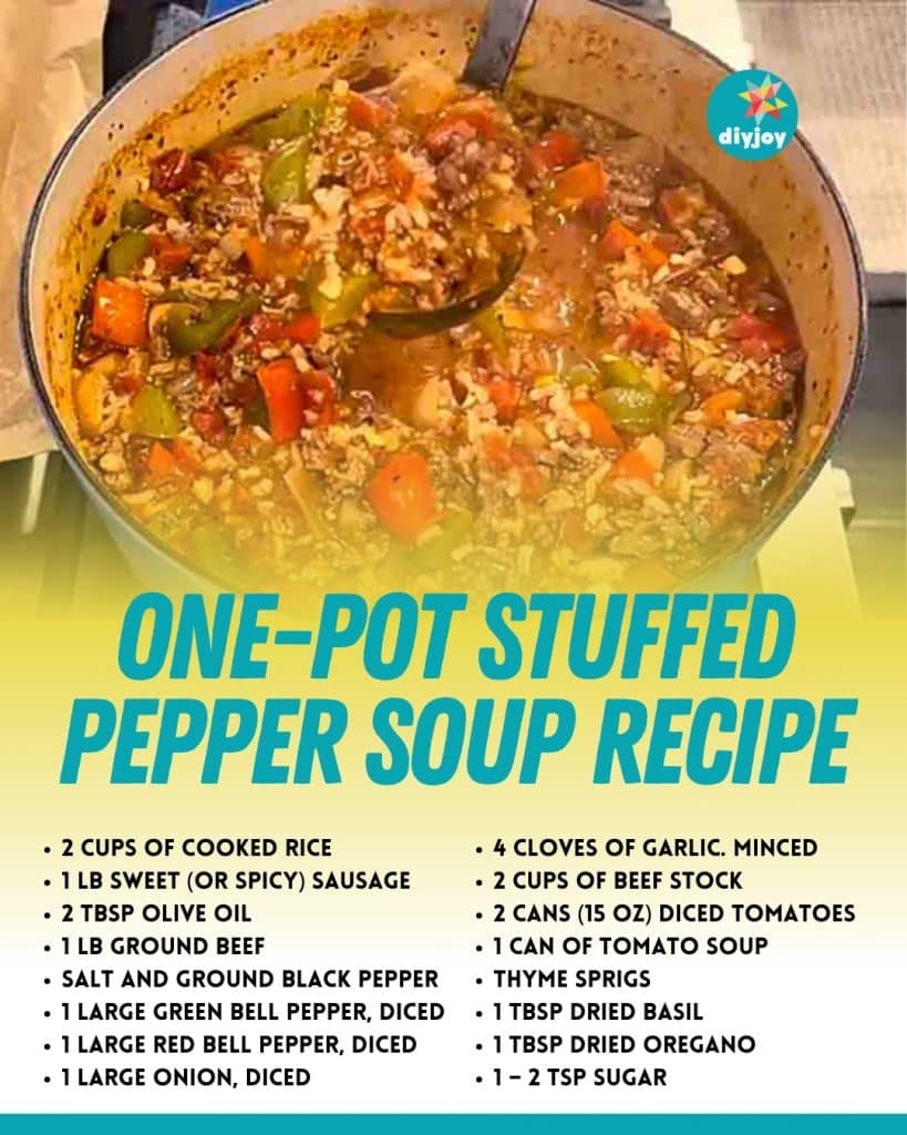 One-Pot Stuffed Pepper Soup Recipe
