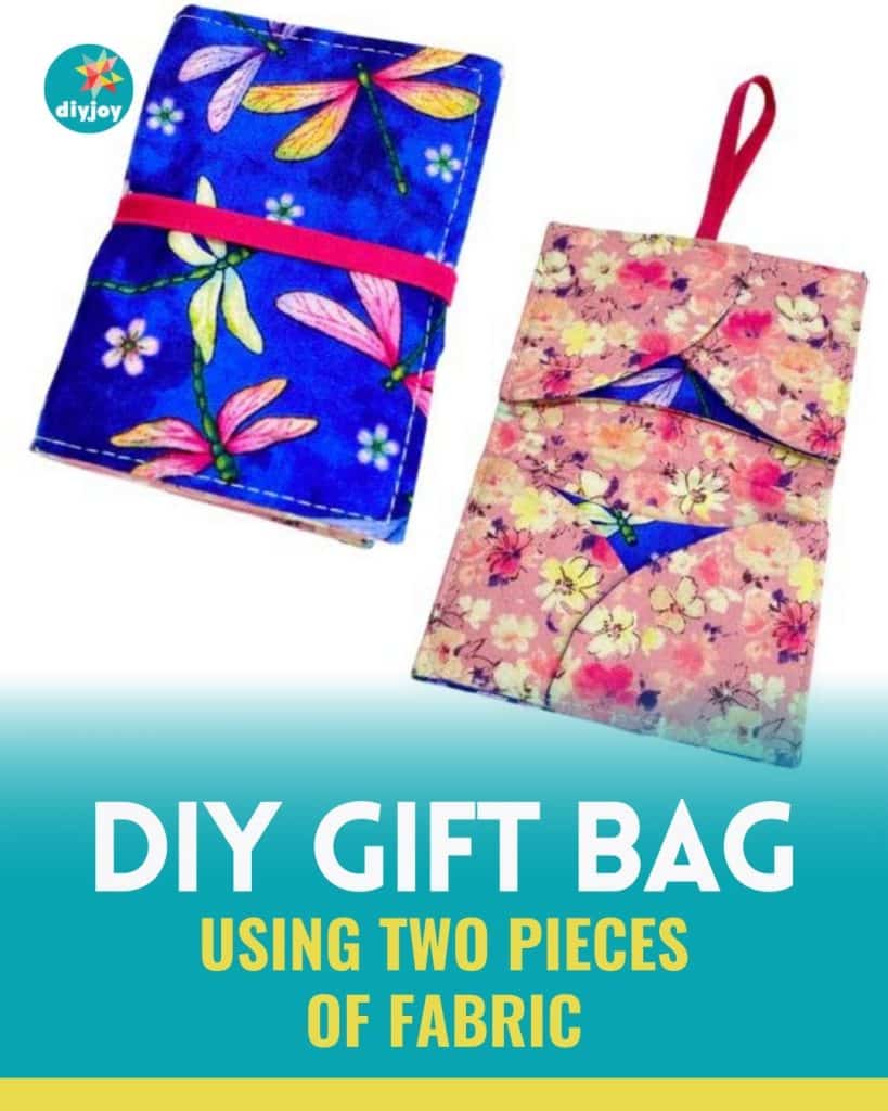 DIY Gift Bag with 2 Pieces of Fabric Only