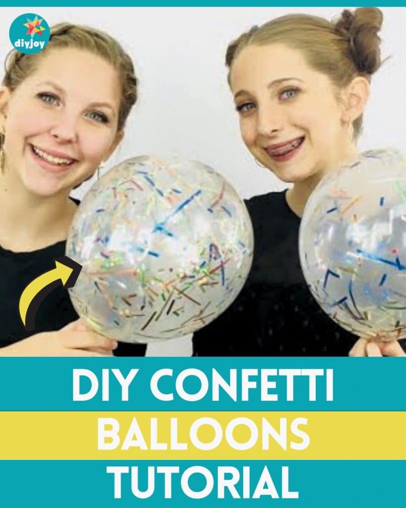 Easy DIY Confetti Balloons For New Year