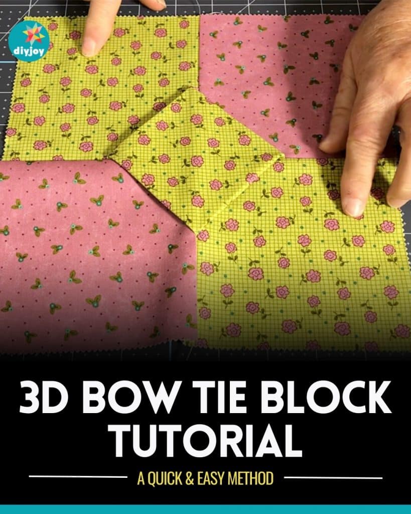 3D Bow Tie Quilt Block Tutorial