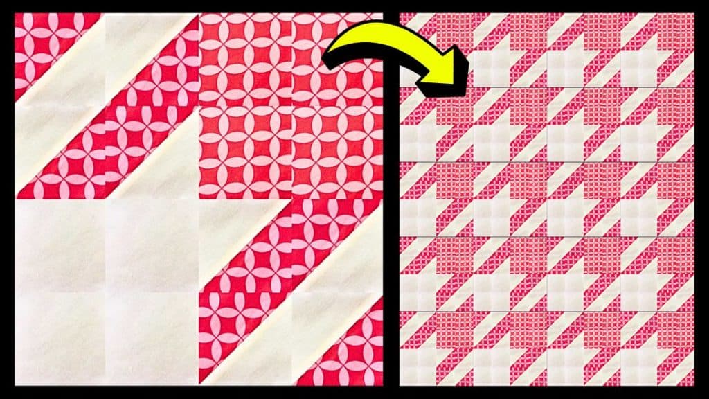 Beginner-Friendly Houndstooth Quilt Block Tutorial