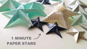 DIY Paper Star Christmas Ornaments