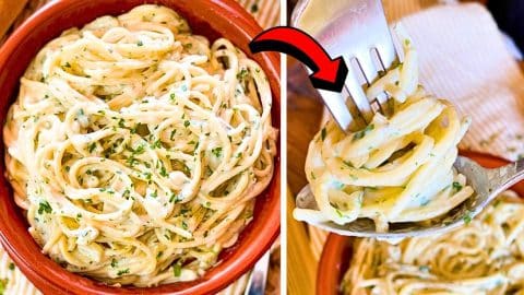 Easy 20-Minute Creamy Garlic Pasta Recipe | DIY Joy Projects and Crafts Ideas