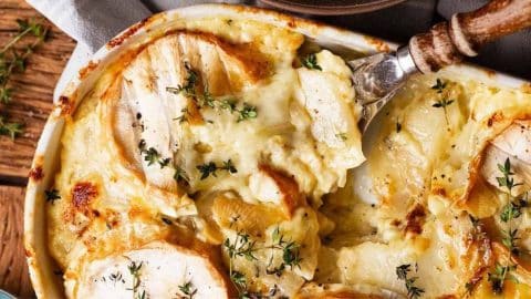 Easy Brie Dauphinoise Potatoes Recipe | DIY Joy Projects and Crafts Ideas