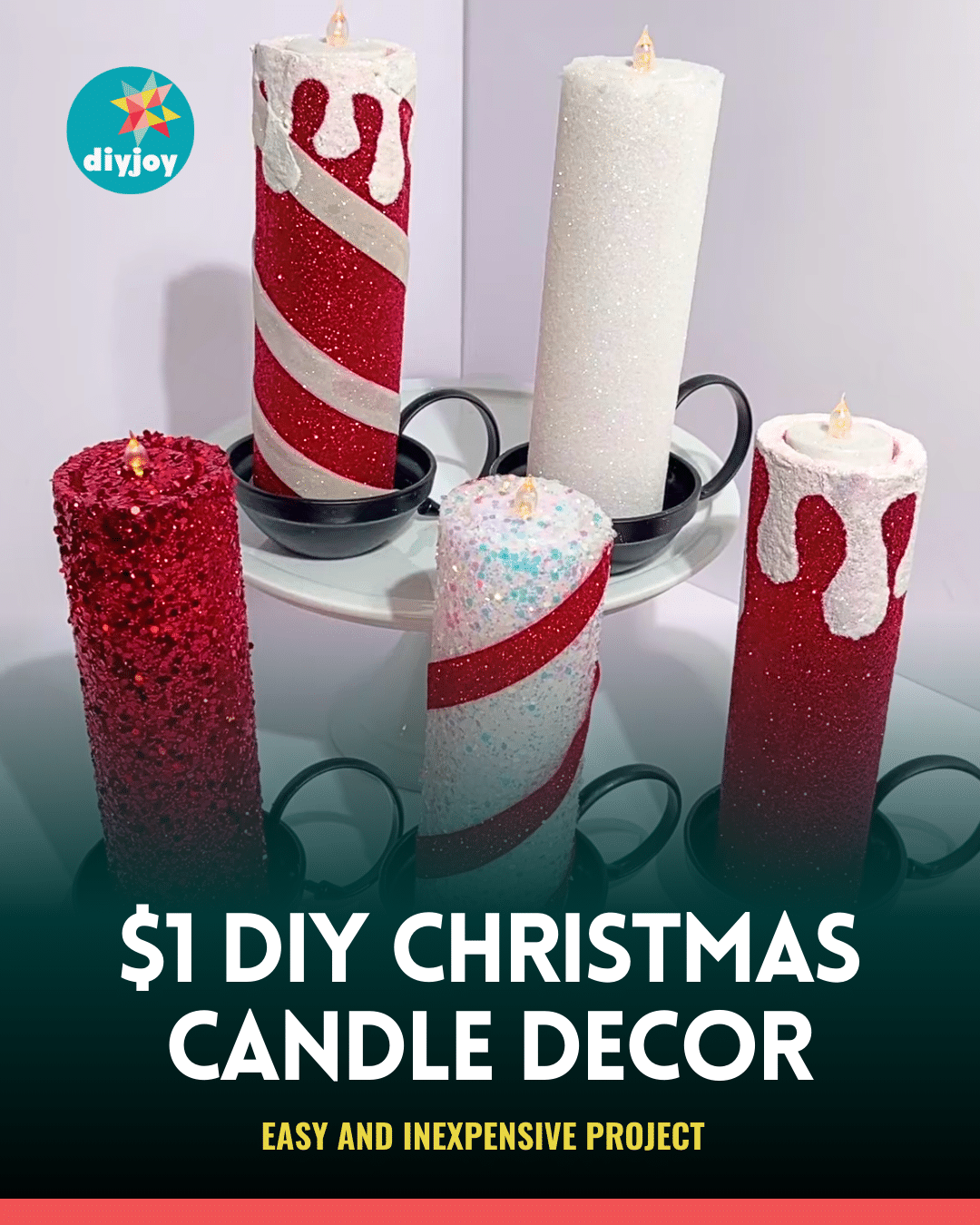 Easy DIY Christmas Candle Décor Tutorial