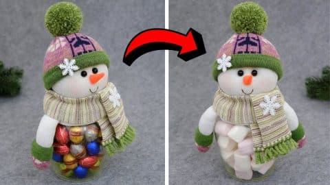 Easy DIY Snowman Treat Container Tutorial | DIY Joy Projects and Crafts Ideas
