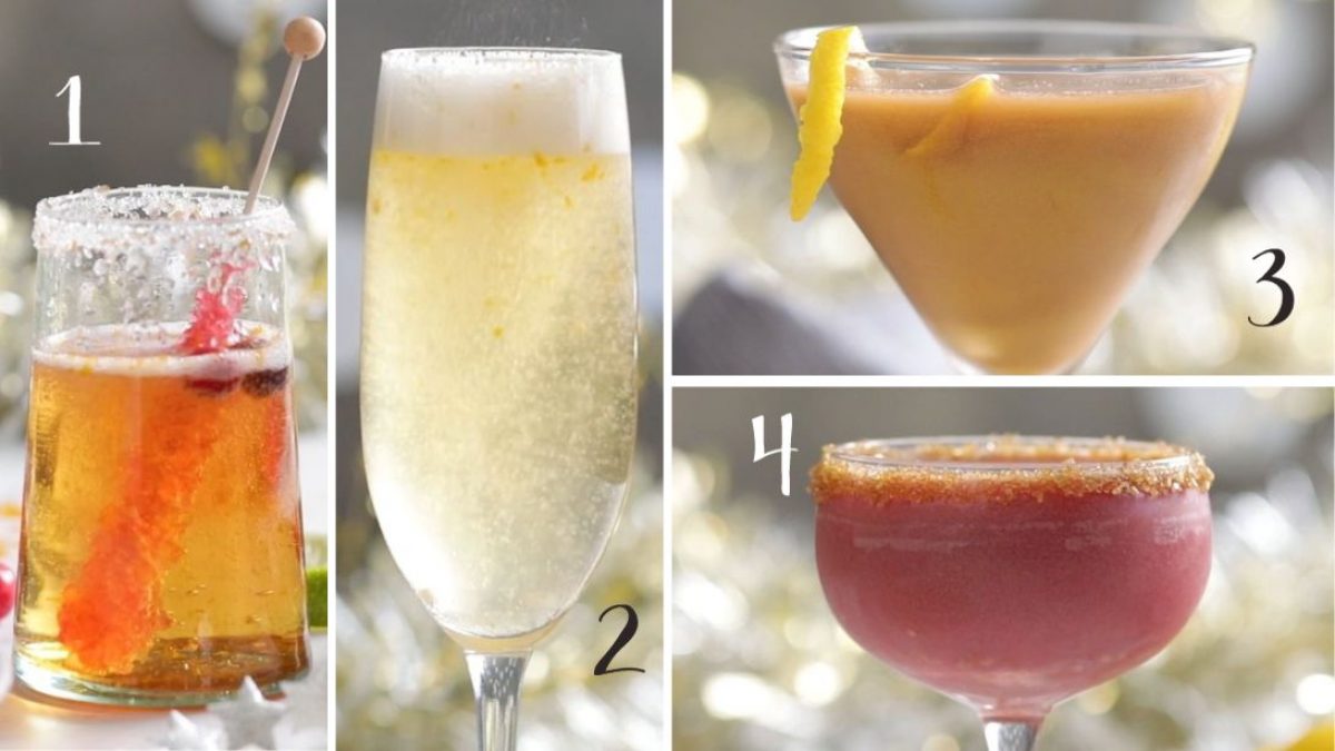 Edible Gold Cocktail Recipes. Martini, Champagne or just about