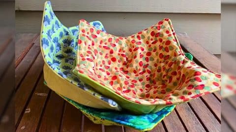 Easy Microwave Bowl Cozy Sewing Tutorial | DIY Joy Projects and Crafts Ideas