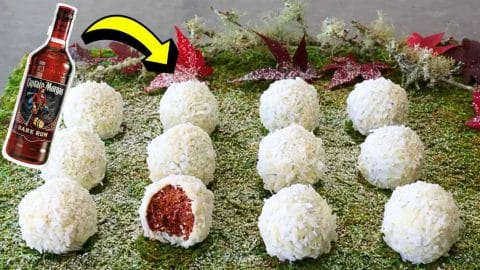 Easy No-Bake Chocolate Rum Snowballs Recipe | DIY Joy Projects and Crafts Ideas