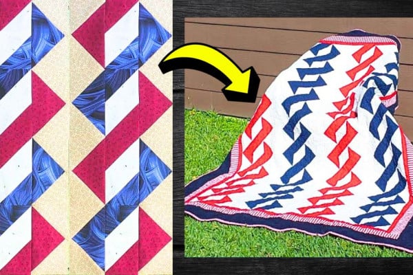 Easy Spirals Quilt Block Tutorial