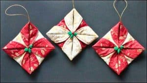 Folded Christmas Fabric Ornaments