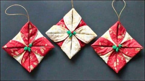 Folded Christmas Fabric Ornaments | DIY Joy Projects and Crafts Ideas