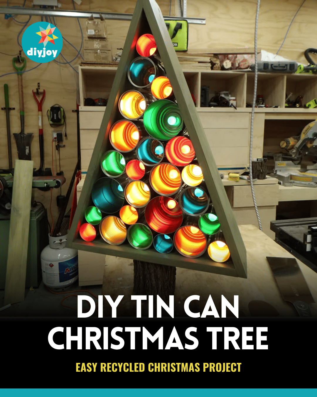 How To Build A DIY Tin Can Christmas Tree