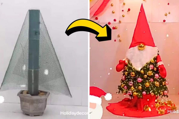 How to Build a Recycled DIY Santa Christmas Tree