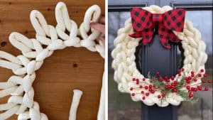 How to Knit a Christmas Wreath
