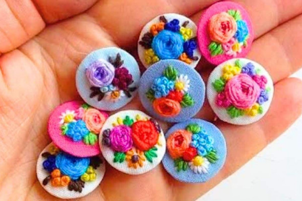 How to Make an Embroidered Button