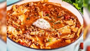 Super Easy Homemade Lasagna Soup Recipe