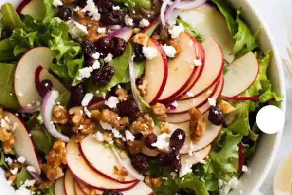 Apple Salad with Walnuts and Cranberries Recipe