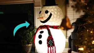 DIY Light-Up Snowman Using Recycled Cups