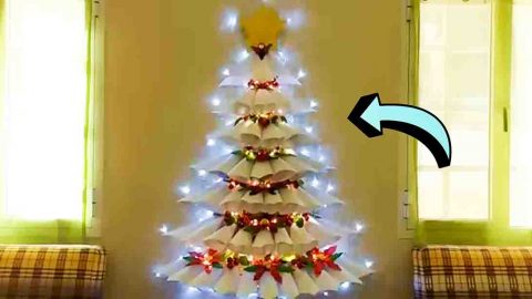 DIY Recycled Wall Christmas Tree Tutorial | DIY Joy Projects and Crafts Ideas