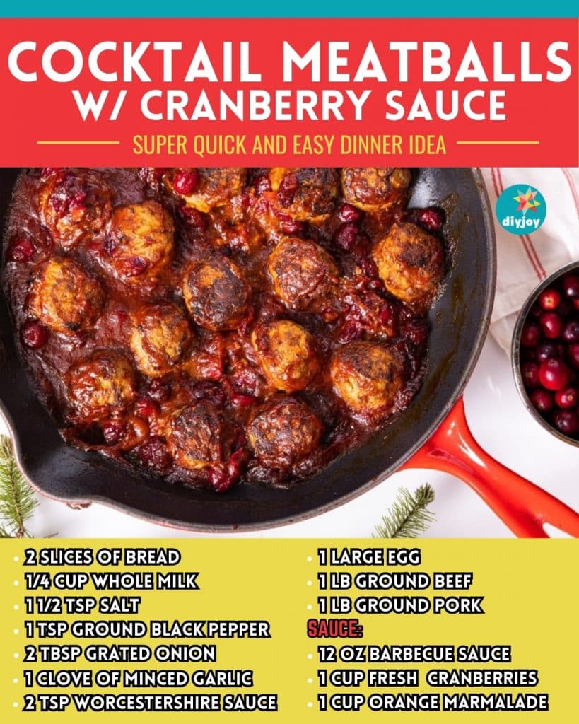 Easy Cocktail Meatballs with Cranberry Sauce Recipe