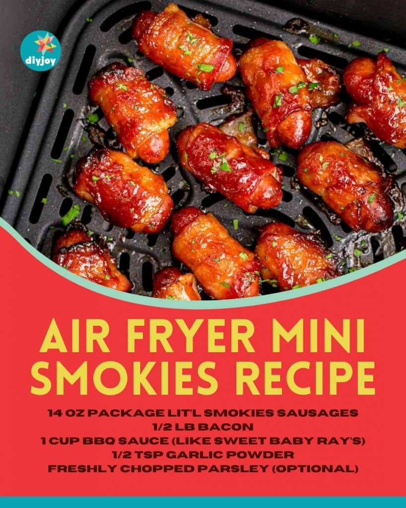 Air Fryer Bacon Wrapped Mini Smokies Recipe