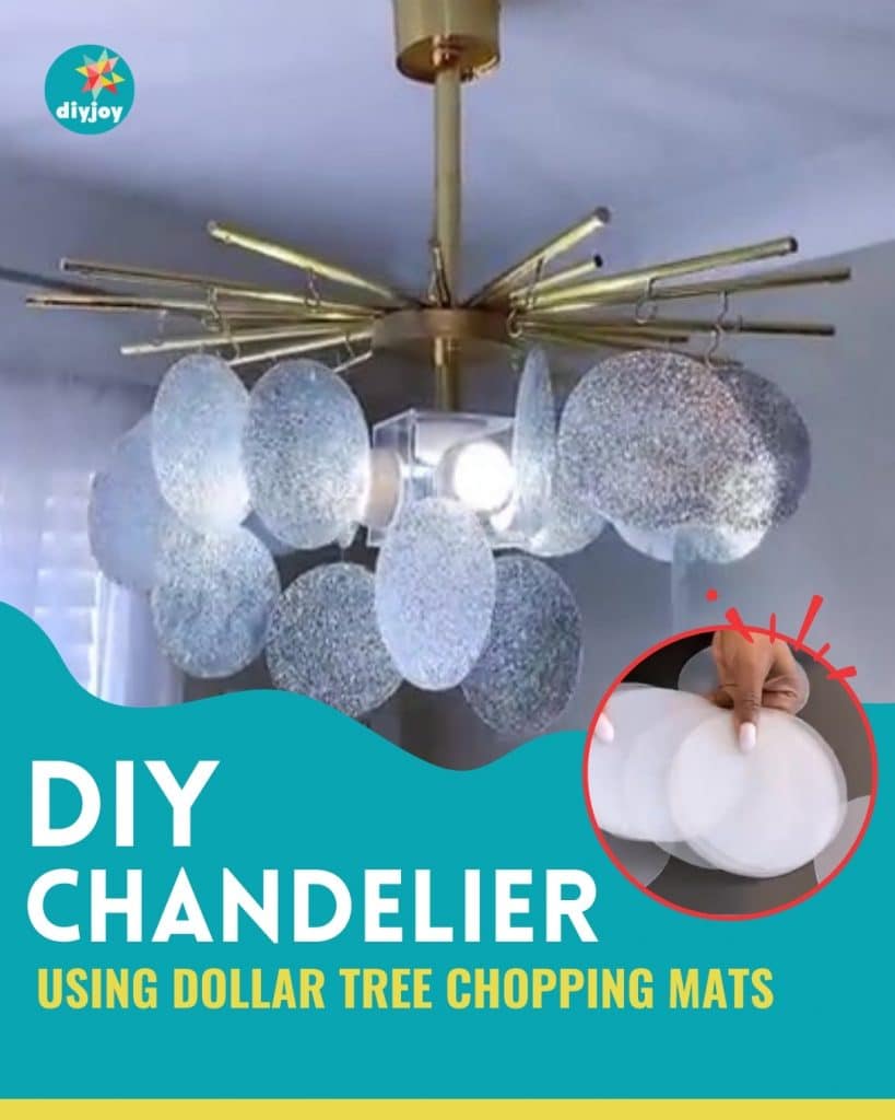 DIY Chandelier Using Dollar Tree Mats Tutorial