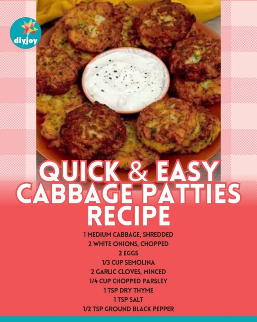 Quick and Easy Cabbage Patties Recipe