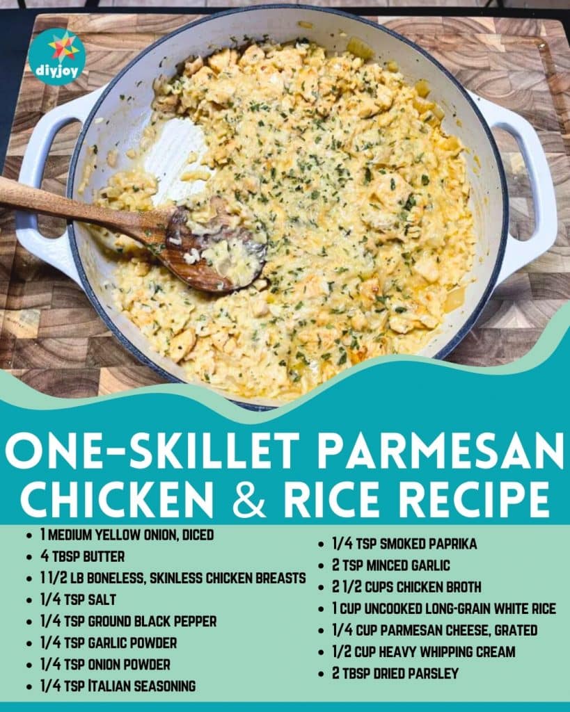 One-Skillet Parmesan Chicken and Rice Recipe