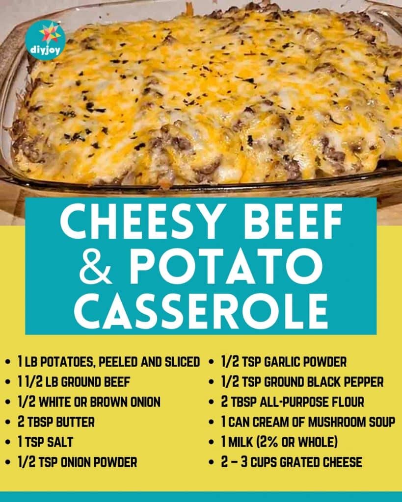 Cheesy Beef and Potato Casserole Recipe