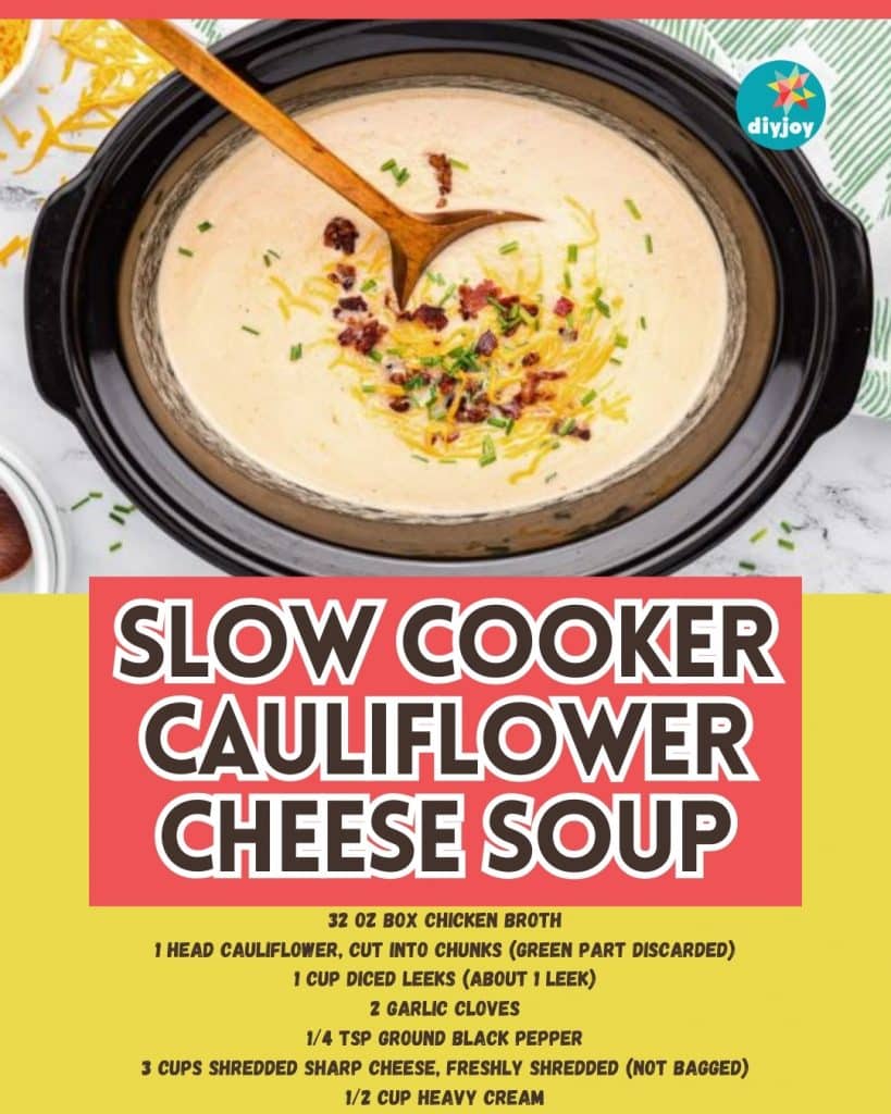 Slow Cooker Cauliflower Cheese Soup Recipe