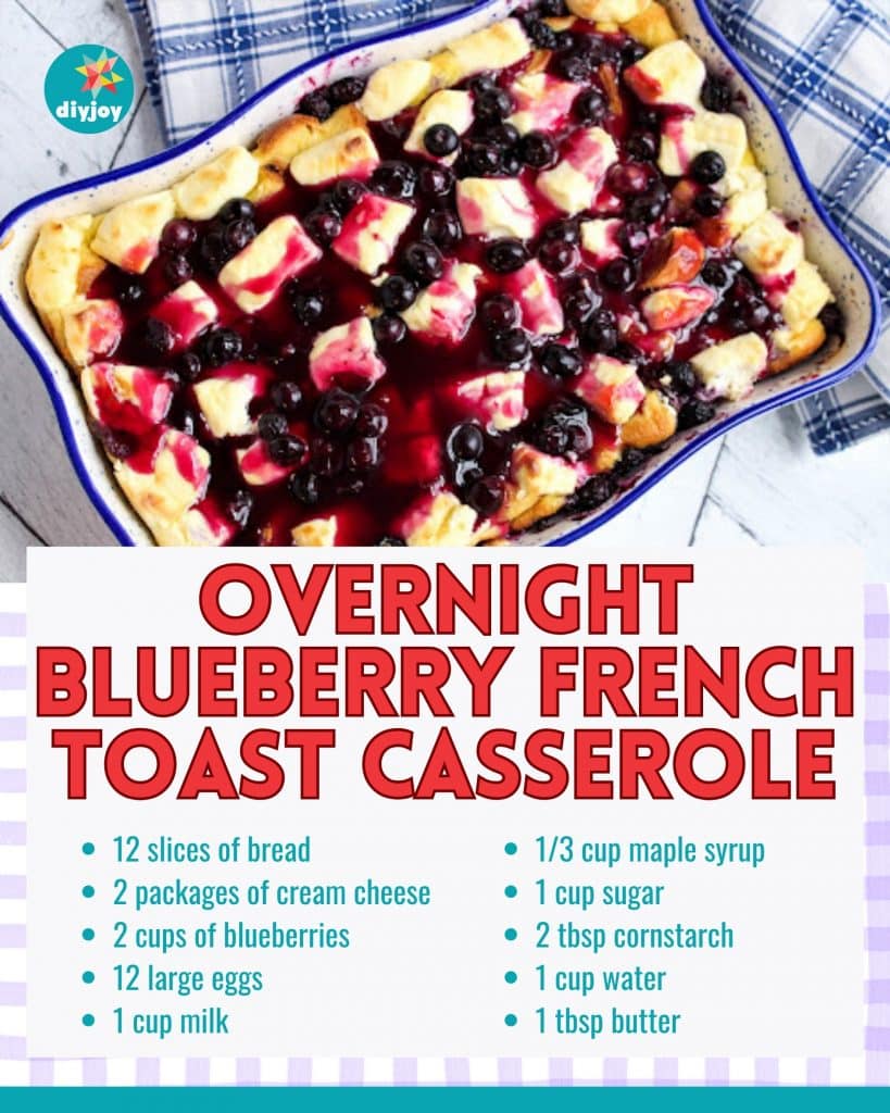 Overnight Blueberry French Toast Casserole Recipe