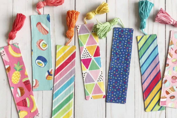 DIY Fabric Bookmark With Tassel