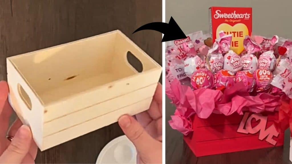 Dollar Tree Valentine's Candy Arrangement