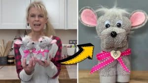 Easy 15-Minute DIY Washcloth Mouse Tutorial