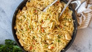 Easy 30-Minute Creamy Chicken Spaghetti Recipe