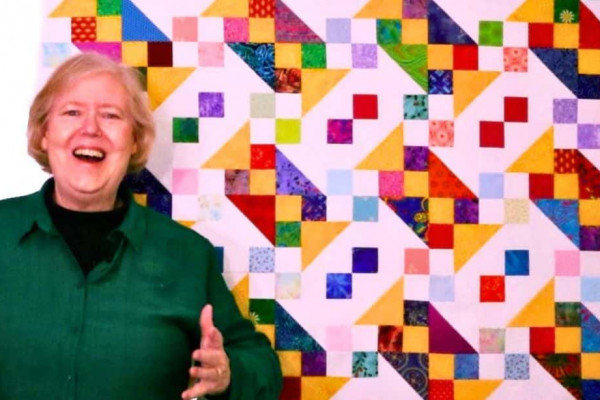 Easy Candy Churn Dash Quilt Block Tutorial