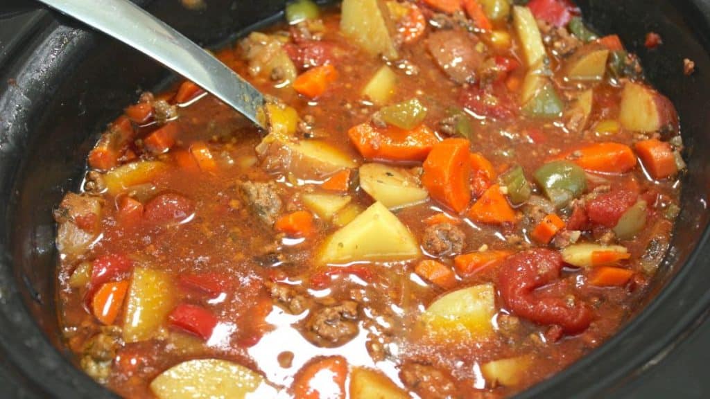 Easy Crockpot Hamburger Soup Recipe