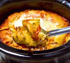 Easy Crockpot Ravioli Lasagna Recipe