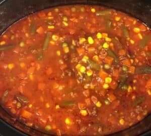 Easy Crockpot Hamburger Veggie Soup Recipe - DIY Joy