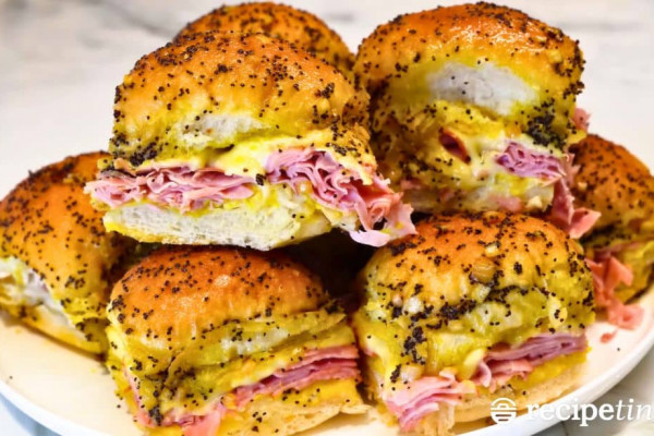 Easy Hot Ham and Cheese Sliders Recipe