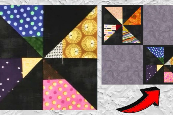 Easy Jelly Roll Sizzle Cut-Off Quilt Block Tutorial