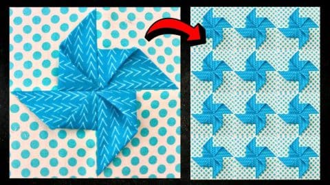 Easy Origami Pinwheel Quilt Block Tutorial | DIY Joy Projects and Crafts Ideas