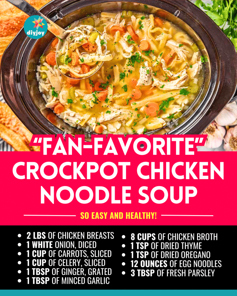 FanFavorite Crockpot Chicken Noodle Soup Recipe