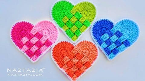 How to Crochet A Woven Heart | DIY Joy Projects and Crafts Ideas
